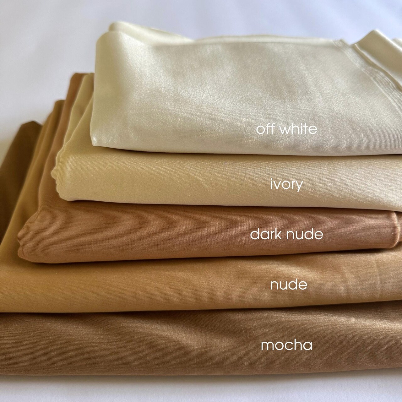 Skin Tones Nylon Spandex Fabric by the Yard, 60" Wide 4-Way Stretch Milliskin Fabric for Activewear, Swimwear, Dancewear